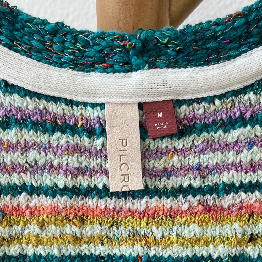 Pilcro Rainbow Button-Front Knit Tank Top - Picture 2 of 4